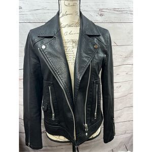 Top shop size 8 faux leather zip up jacket